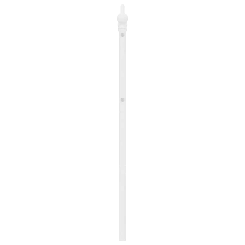 Utskiftbar sengegavl i metall hvit 150 cm