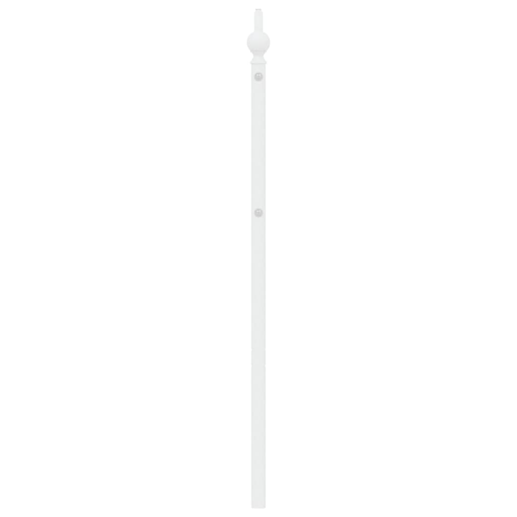 Utskiftbar sengegavl i metall hvit 200 cm
