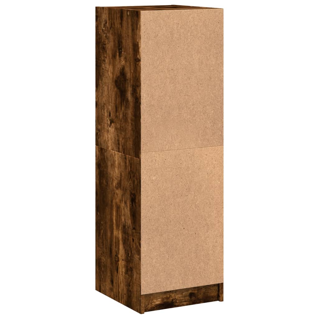 Highboard med glassdører røkt eik 35x37x109 cm
