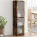 Highboard med glassdør røkt eik 35x37x142 cm