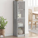 Highboard med glassdører grå sonoma 35x37x142 cm