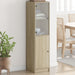 Highboard med glassdører sonoma eik 35x37x142 cm