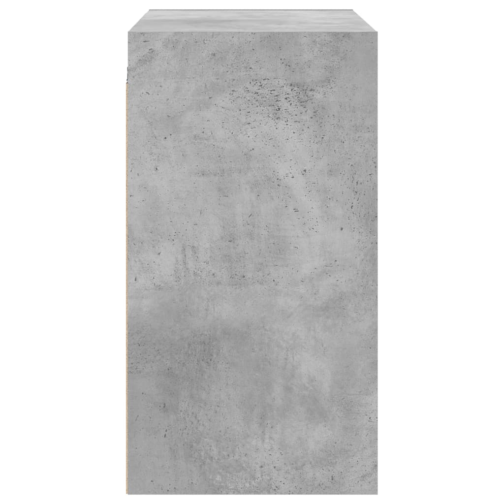 Sideskap med glassdører betonggrå 68x37x68,5 cm