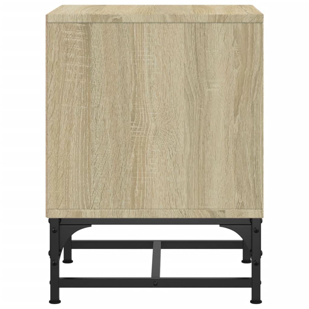 Nattbord med glassdører 2 stk sonoma eik 35x37x50 cm
