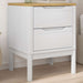 Nattbord hvit 45x39x57 cm heltre furu