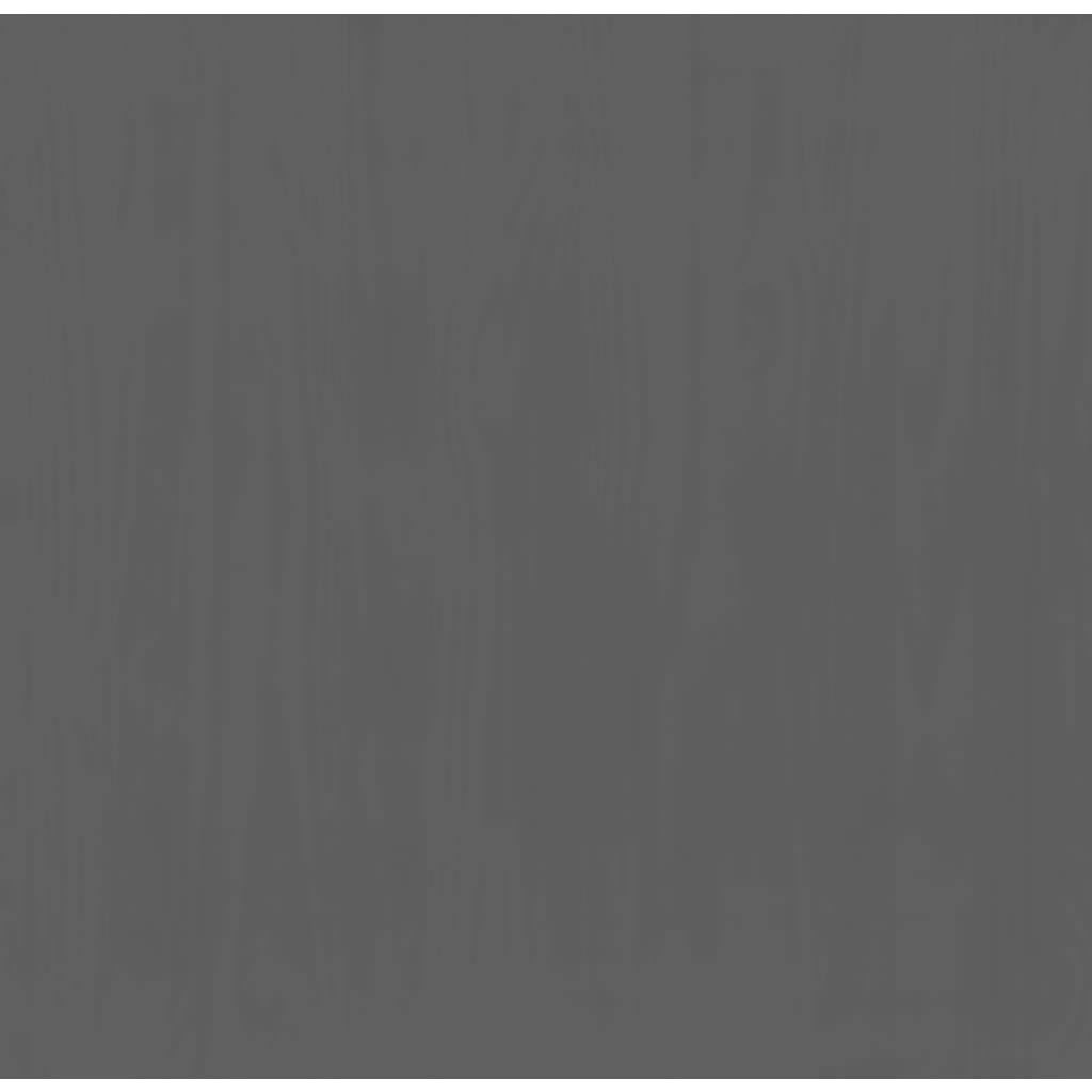 Nattbord grå 45x39x57 cm heltre furu