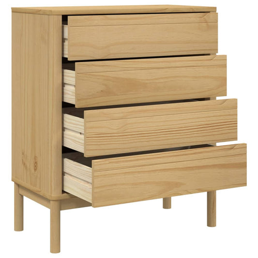 Kommode FLORO voksbrun heltre furu