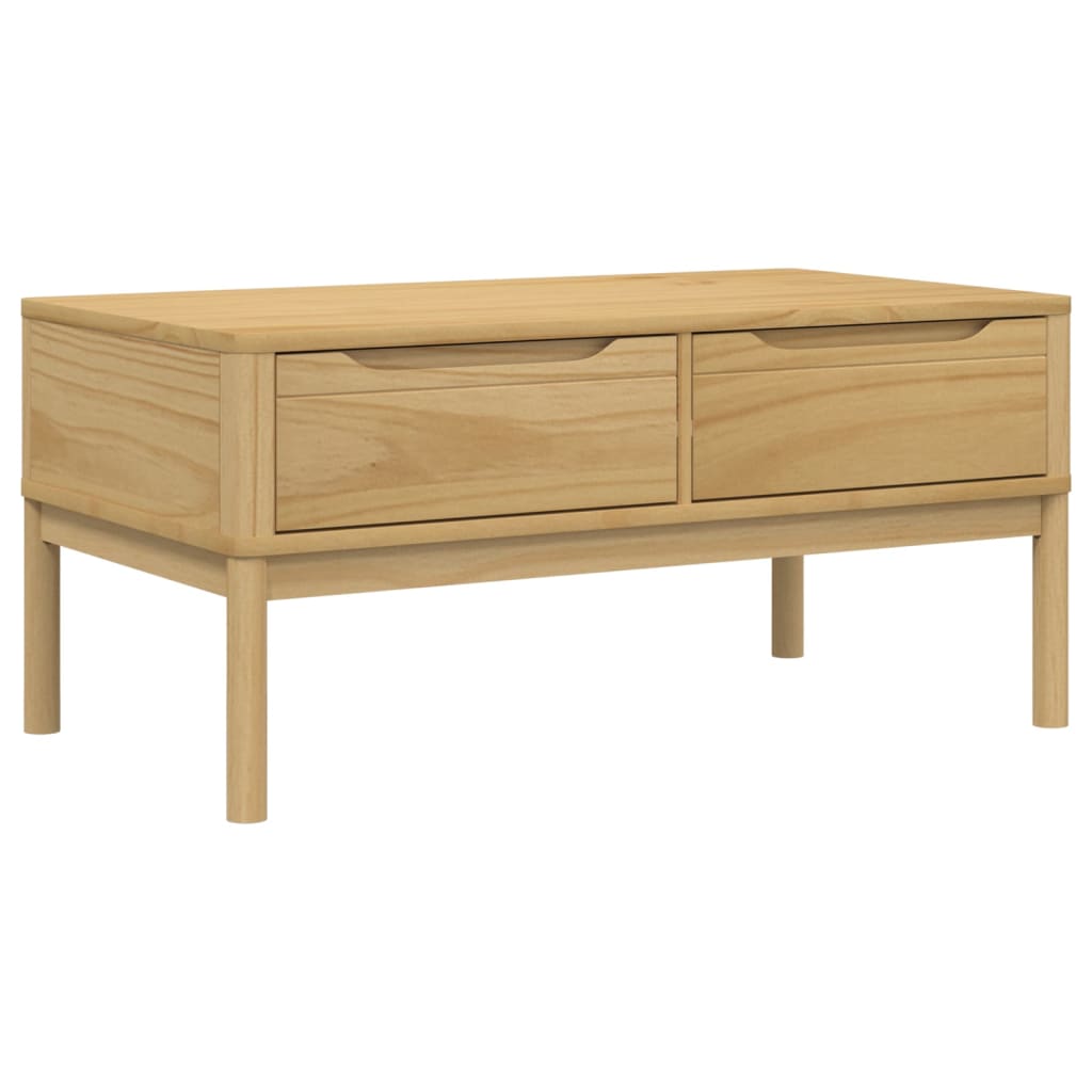 Salongbord FLORO voksbrun 99x55,5x45 cm heltre furu