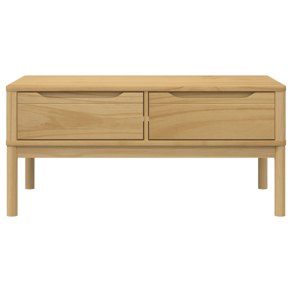 Salongbord FLORO voksbrun 99x55,5x45 cm heltre furu
