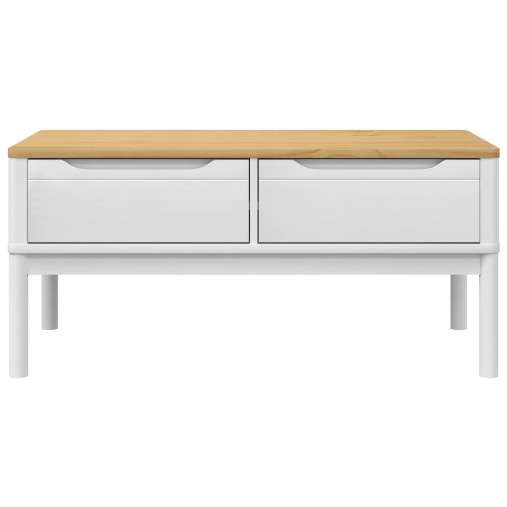 Salongbord FLORO hvit 99x55,5x45 cm heltre furu