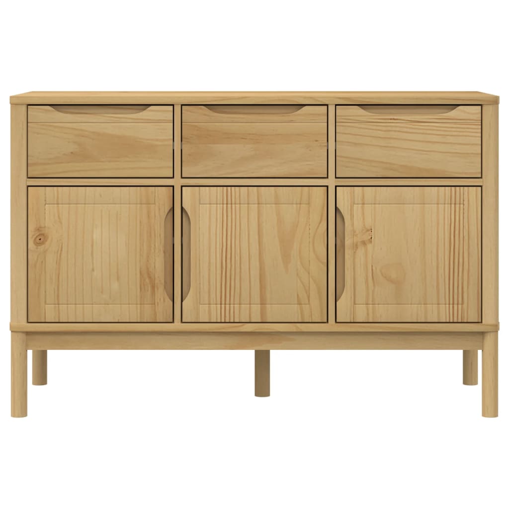 Skjenk FLORO voksbrun 114x43x74 cm heltre furu