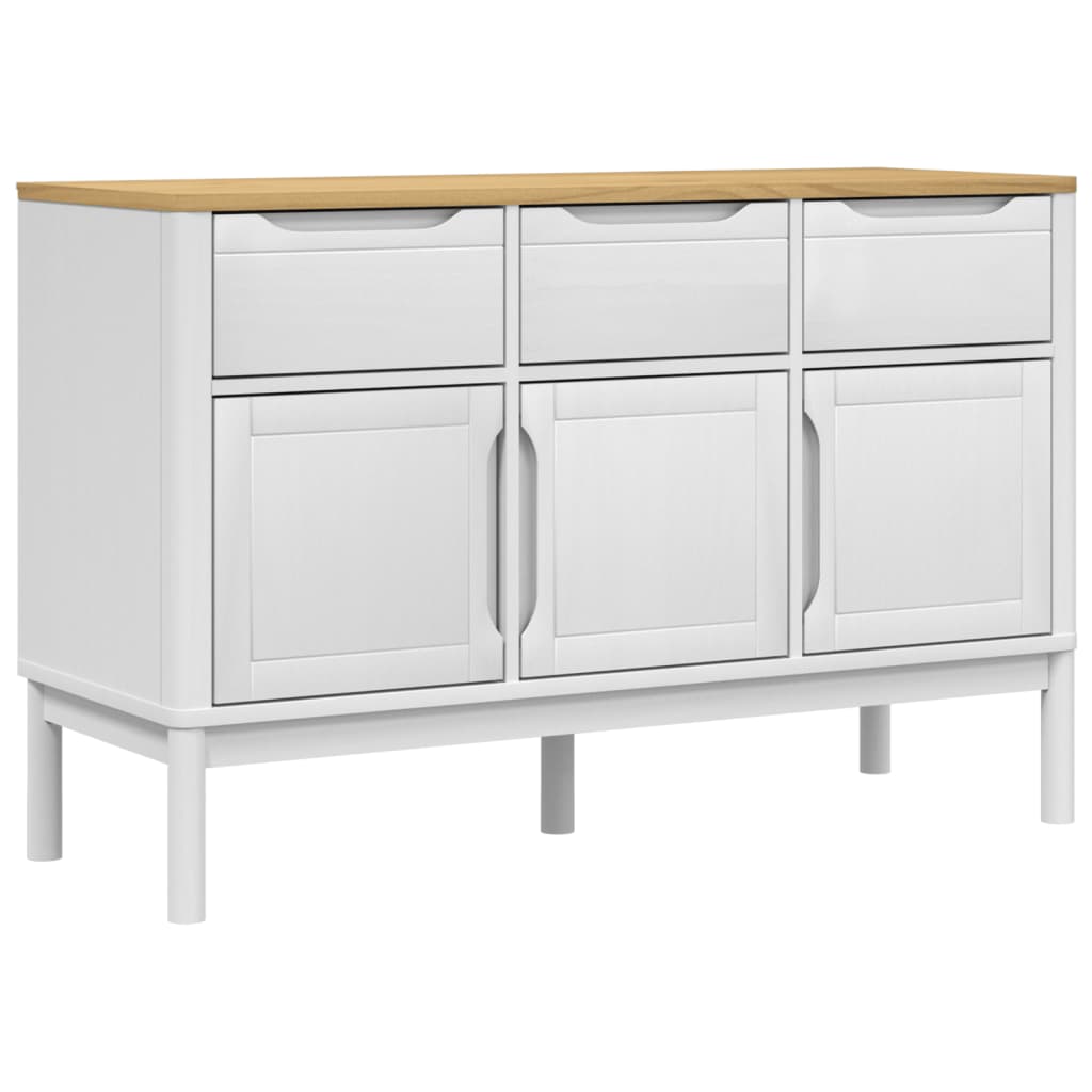Skjenk FLORO hvit 114x43x74 cm heltre furu