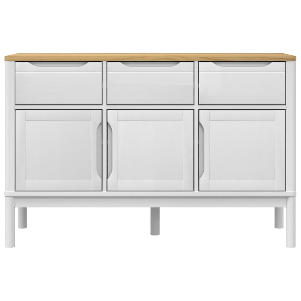 Skjenk FLORO hvit 114x43x74 cm heltre furu