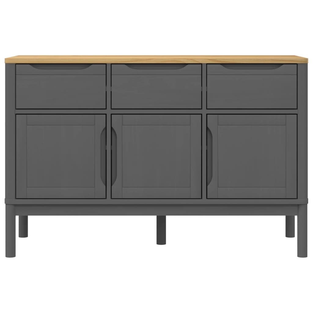 Skjenk FLORO grå 114x43x74 cm heltre furu
