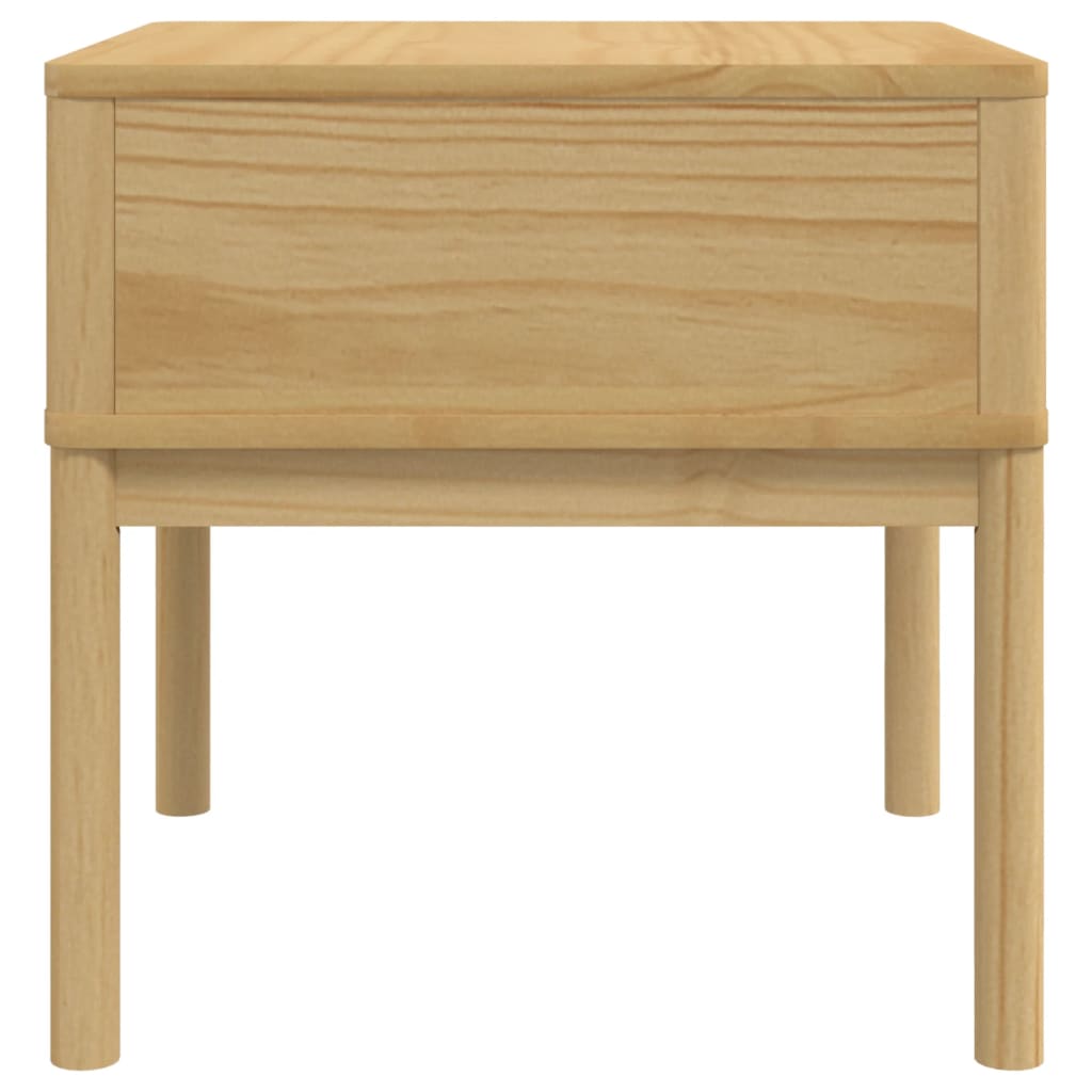 Lampebord FLORO voksbrun 55x55x54 cm heltre furu