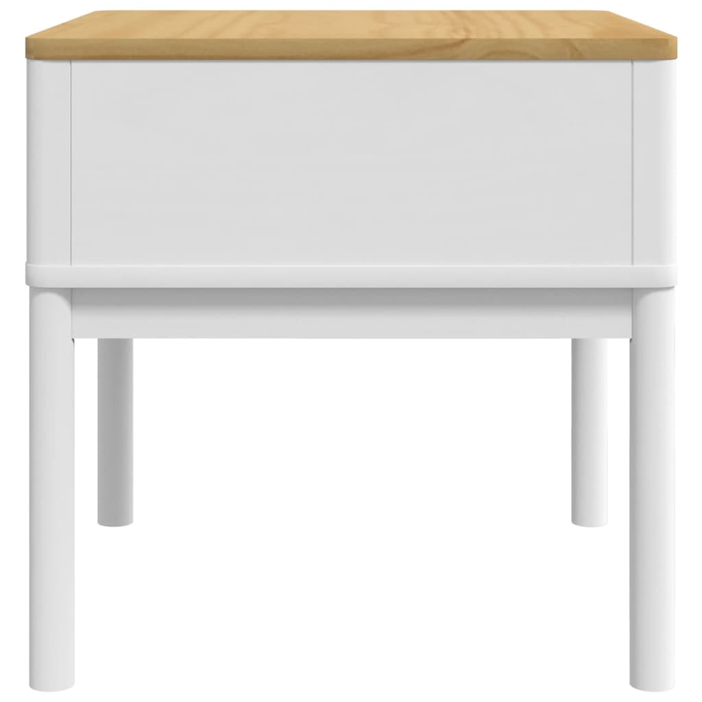 Lampebord FLORO hvit 55x55x54 cm heltre furu