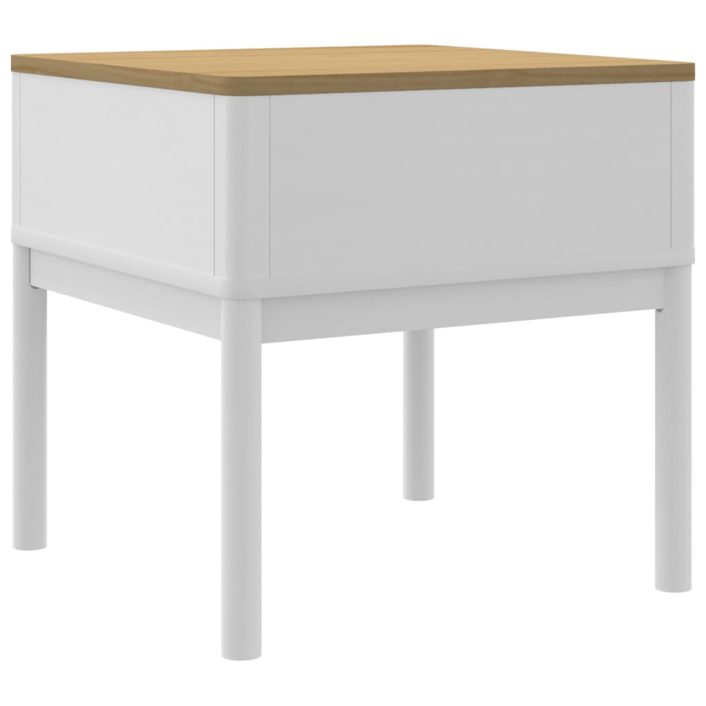 Lampebord FLORO hvit 55x55x54 cm heltre furu