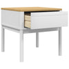 Lampebord FLORO hvit 55x55x54 cm heltre furu