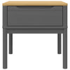 Lampebord FLORO grå 55x55x54 cm heltre furu