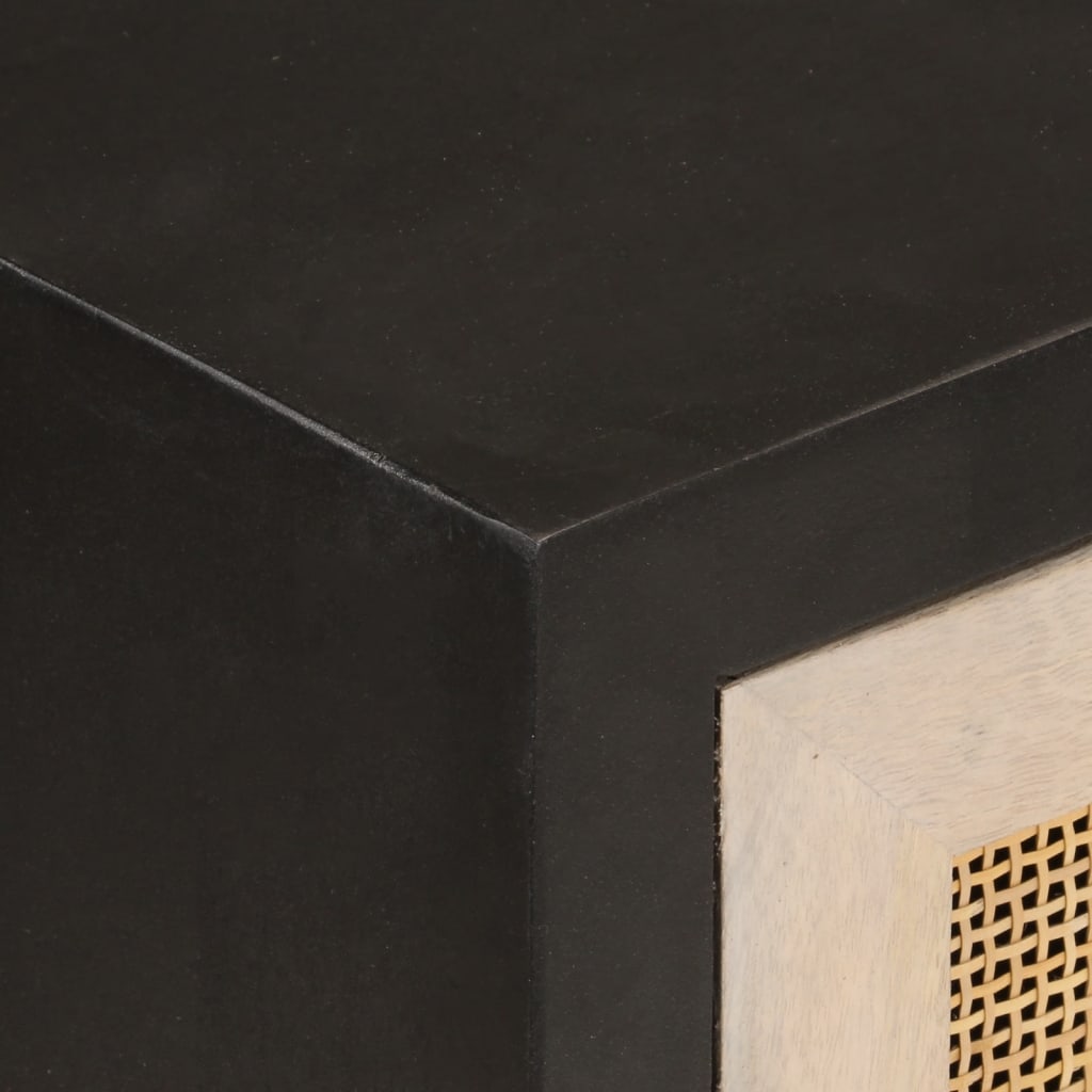 Skjenk svart 55x30x76 cm heltre mango og jern