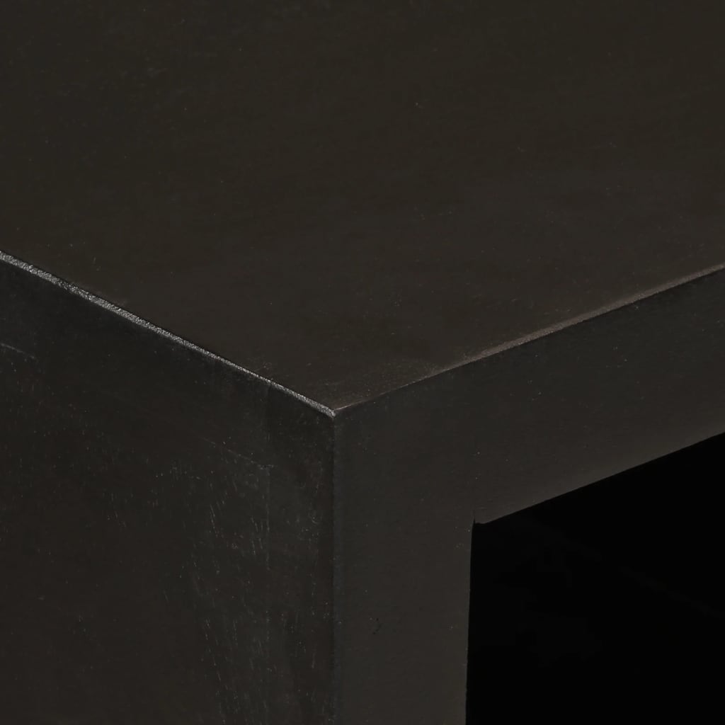 Skjenk svart 55x30x76 cm heltre mango og jern