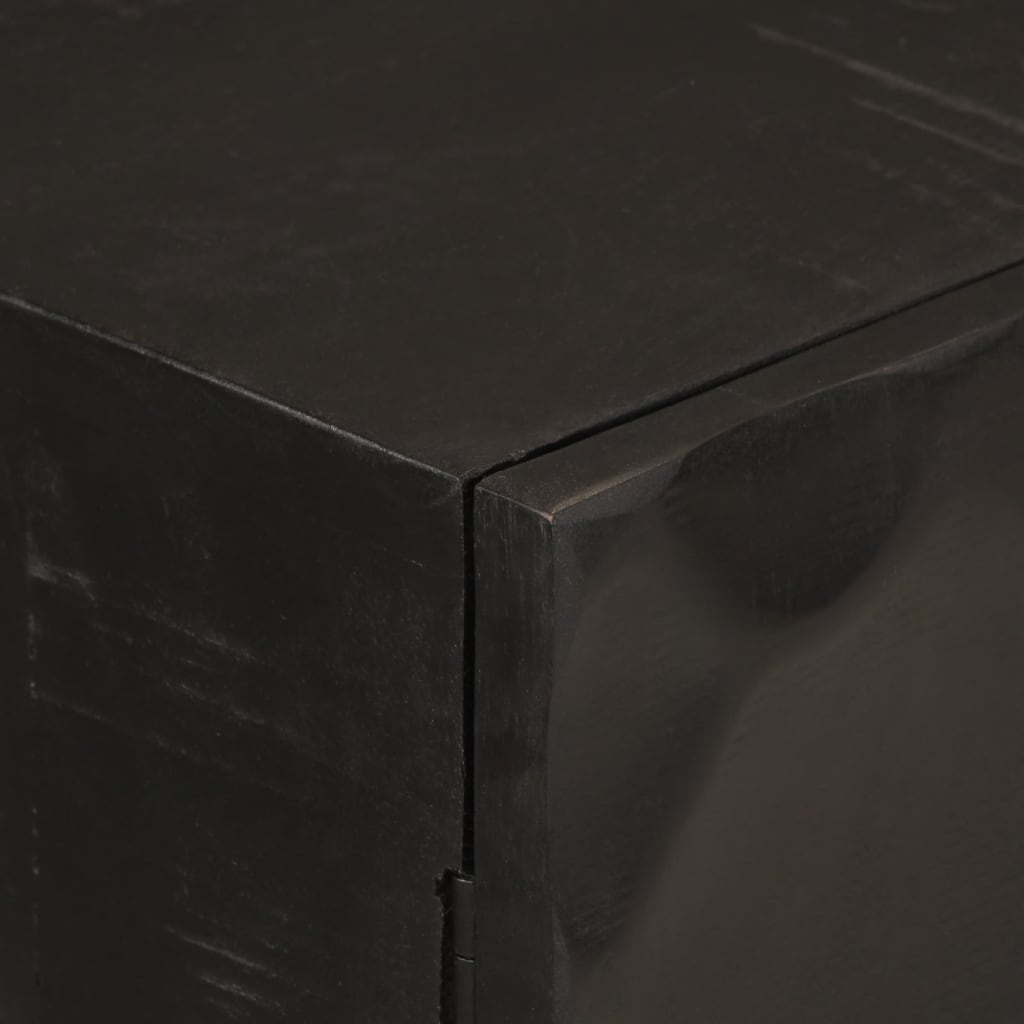 Skjenk svart 55x30x76 cm heltre mango og jern