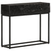 Konsollbord svart 90x30x76 cm heltre mango og jern