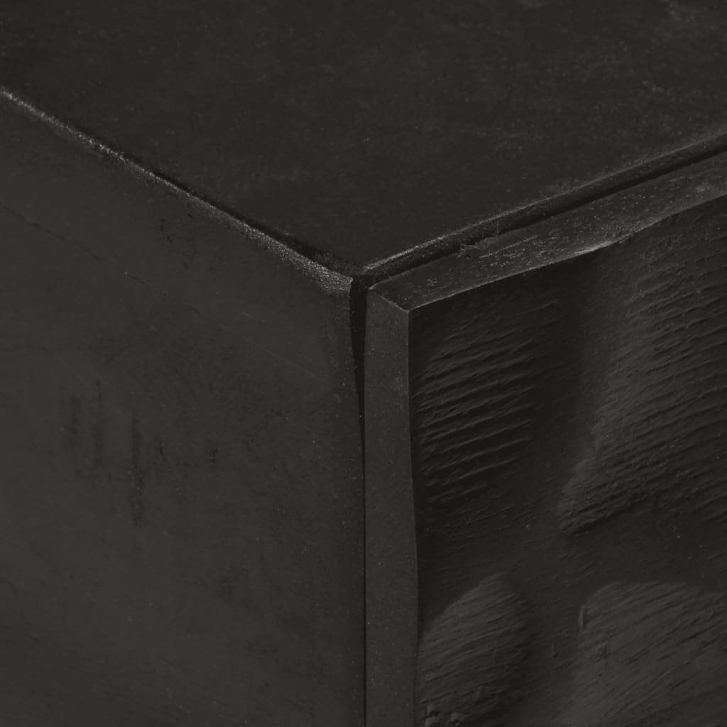 Konsollbord svart 90x30x76 cm heltre mango og jern