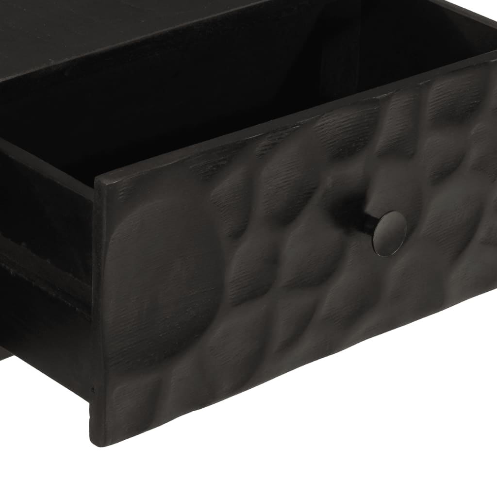 Konsollbord svart 90x30x76 cm heltre mango og jern