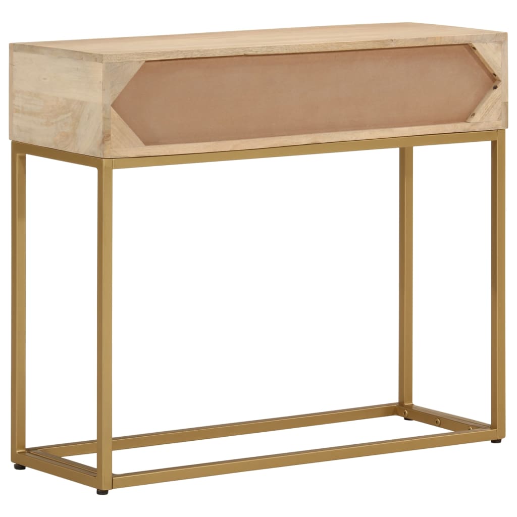 Konsollbord 90x30x76 cm heltre mango og jern