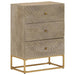 Kommode 55x30x76 cm heltre mango og jern