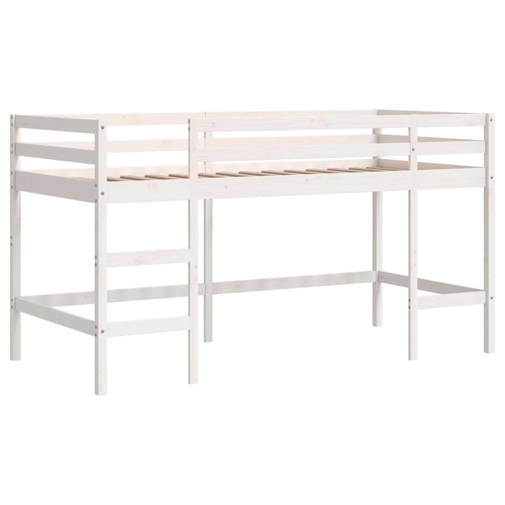 Køyeseng for barn med gardiner rosa 90x190 cm heltre furu