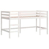 Køyeseng for barn med gardiner rosa 90x190 cm heltre furu