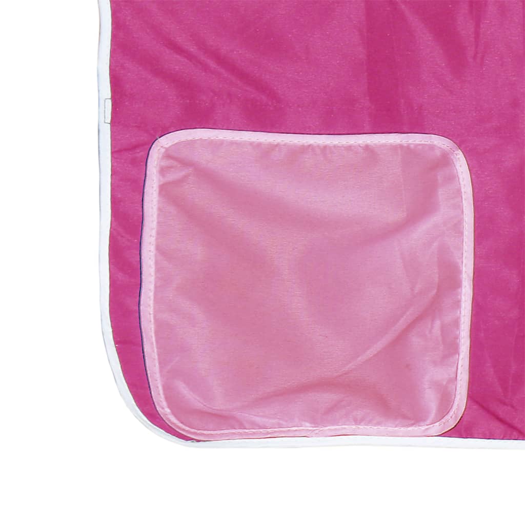 Køyeseng for barn med tunnel rosa 80x200 cm heltre furu