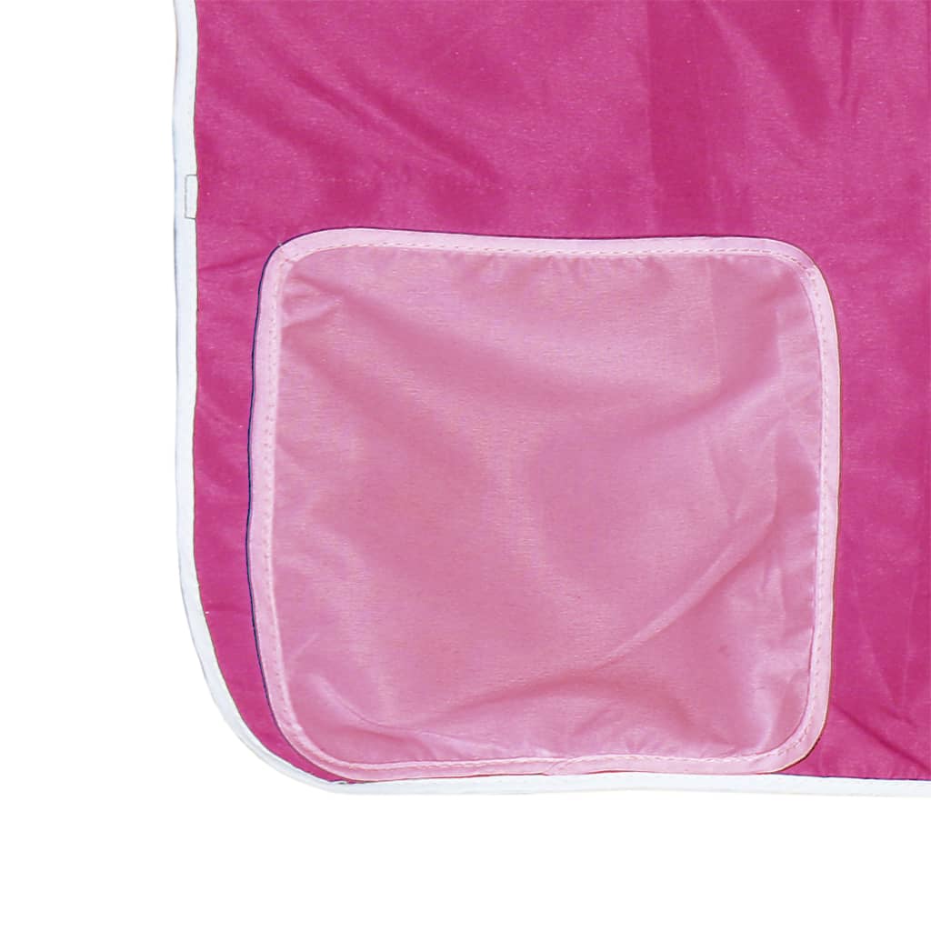 Køyeseng for barn med tunnel rosa 90x200 cm heltre furu