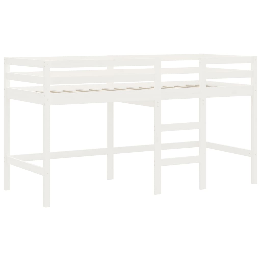 Køyeseng for barn med stige hvit 90x190 cm heltre furu