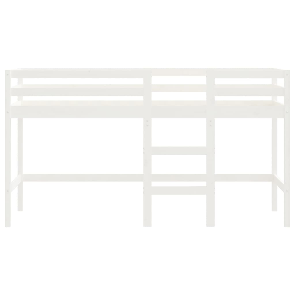 Køyeseng for barn med stige hvit 90x190 cm heltre furu