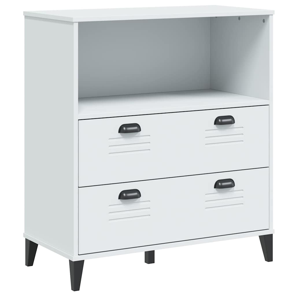 Highboard VIKEN hvit 80x40x200 cm heltre furu