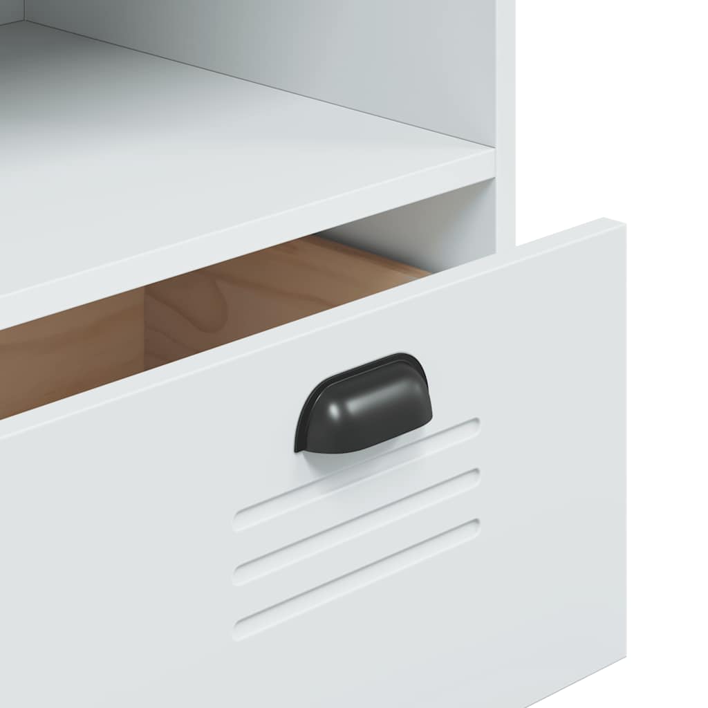 Highboard VIKEN hvit 80x40x200 cm heltre furu