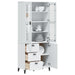 Highboard VIKEN hvit 80x40x190 cm heltre furu