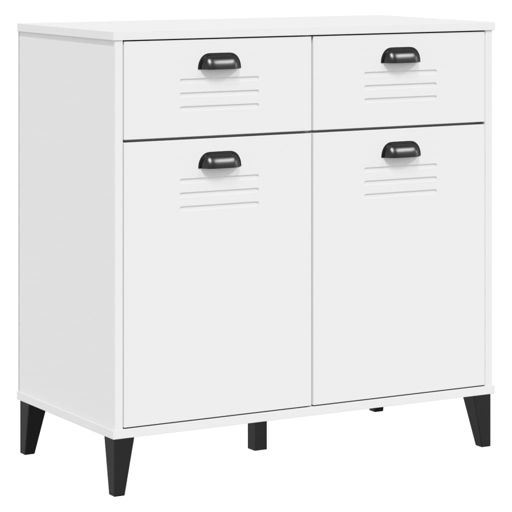 Highboard VIKEN hvit 80x40x190 cm heltre furu