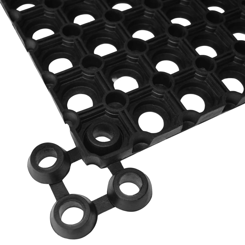 Dørmatte rektangulær 60x80 cm gummi