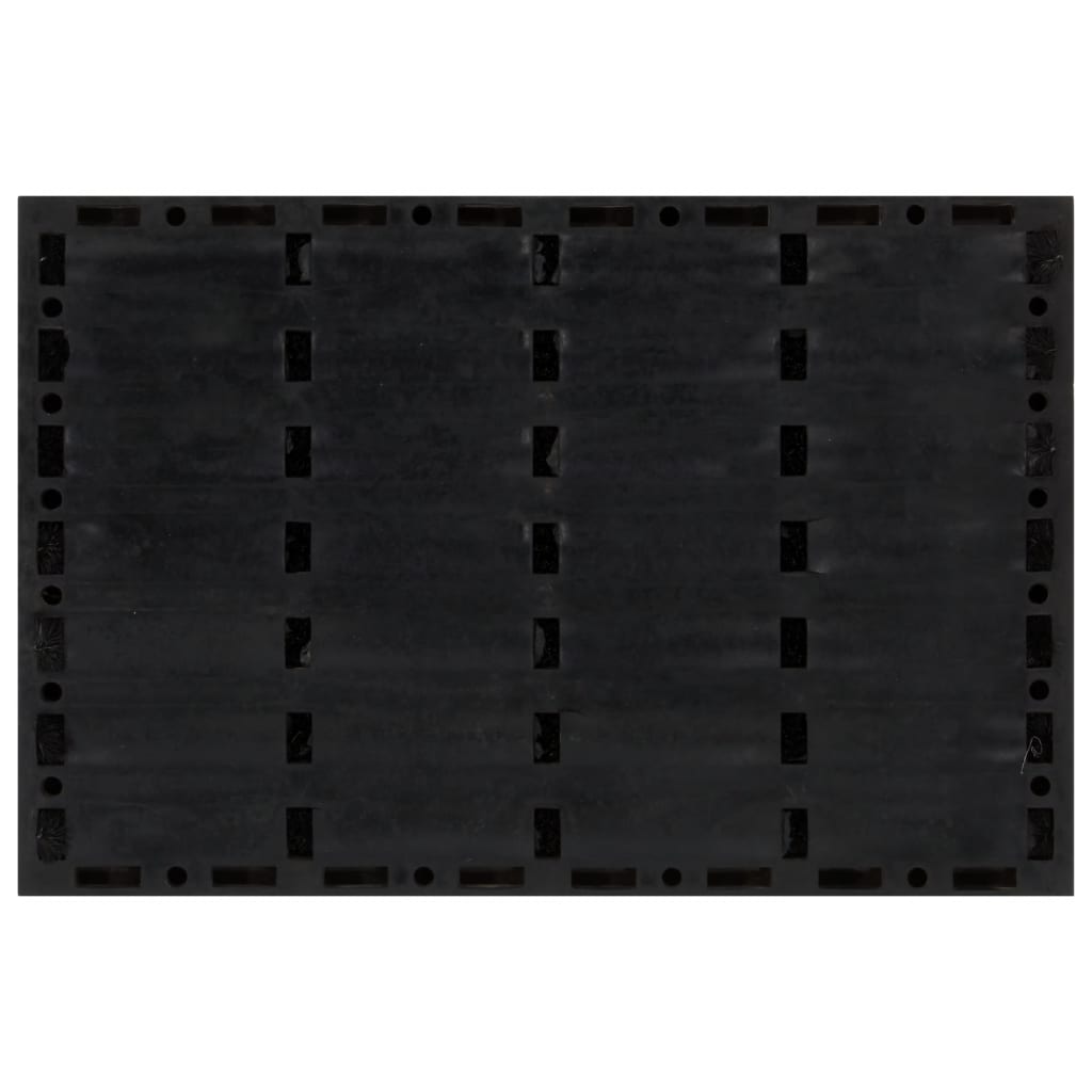 Dørmatte rektangulær 40x60 cm gummi og kokosfiber