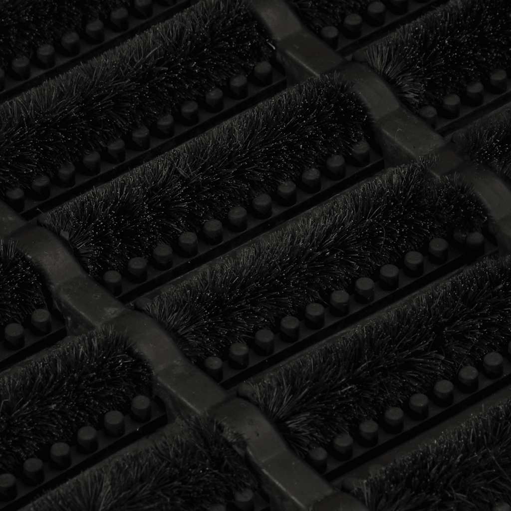 Dørmatte rektangulær 45x75 cm gummi og kokosfiber