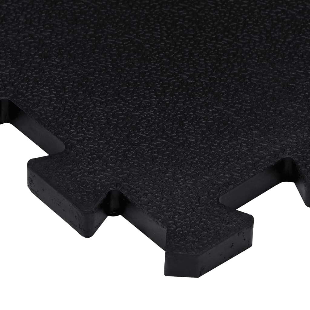 Gulvfliser i gummi 9 stk svart 16 mm 30x30 cm