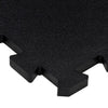 Gulvfliser i gummi 16 stk svart 16 mm 30x30 cm