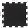 Gulvfliser i gummi 16 stk svart 16 mm 30x30 cm
