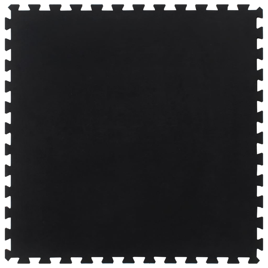 Gulvfliser i gummi svart 12 mm 100x100 cm