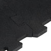 Gulvfliser i gummi svart 12 mm 100x100 cm