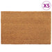 Dørmatter 5 stk naturlig 40x60 cm tuftet kokosfiber